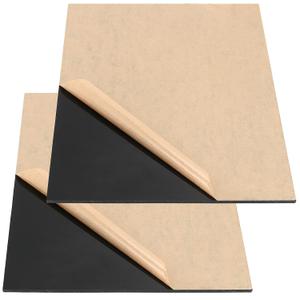 JAPCHET 2PCS 11 x 14 x 1/4 Inch Acrylic Sheet, Opaque Black Cast Plexiglass Sheets, Panel Board With Protective Paper for DIY Crafts, Picture Frames, Signs, Display Projects