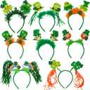 Winlyn Bulk St. Patrick's Day Novelty Jewelry Assortment St. Patrick's Day Party Favors Supplies Head Bopper Necklace Bracelet Glasses Tattoo Stickers Accessories for St. Patty's Day Irish Party Dcor