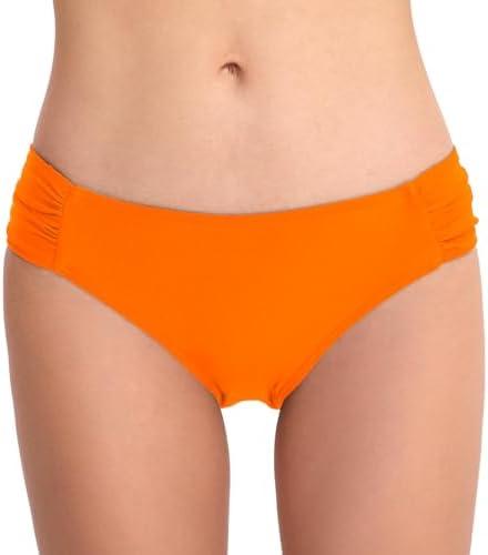 Vogueric Women's Bathing Suit Bottoms Full Coverage Ruched Bikini Tankini Bottom Swimsuit Brief M