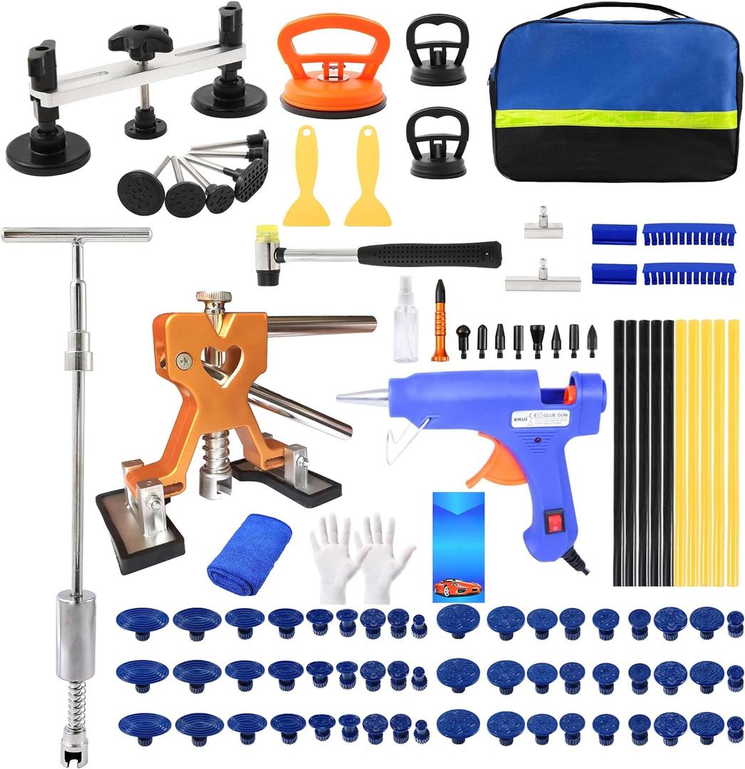 101pcs Paintless Dent Repair Tool Dent Puller Kit,Car Dent Repair KitAdjustable Width, Dent Car Dent Removal Kit