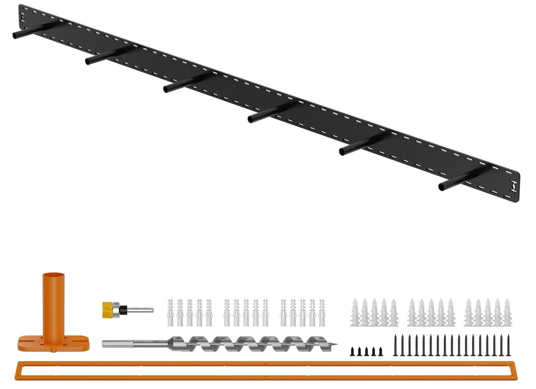 1 Pack Large Shelf Brackets Long Floating Shelf Bracket Invisible Floating Shelf Hardware Heavy Duty Floating Mantel Brackets(43"X8"X1.5" with Tools)