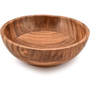 Kaizen Casa Decorative Bowl Acacia Wood Serving Wooden Bowls For Dcor Decorative Bowl for Veggies, Fruits Handmade Wooden Serving Bowl (7" X 7" X 3")