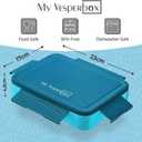 My Vesperbox Lite - Bento Box Kinder - Lunchbox - extrem robust Brotdose Brotbox ideal fr Kindergarten und Schule (Blau)