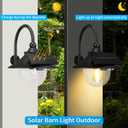 Solar Barn Light Outdoor with 3 Lighting Modes & Motion Sensing, Wall Mount Vintage Light, Waterproof Wall Light for Barn, Shed, Chicken coop, Porch, Patio