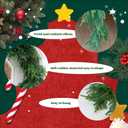 6FT Real Touch Norfolk Pine Green Artificial Christmas Garland Faux Greenery Garland for Holiday Fireplace Mantle Window Indoor Outdoor Decor, Winter Christmas Decorations, 1 Pcs