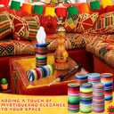 18 Pack Mexican Tissue Box Cover Bulk Colorful Stripes Car Tissue Holder Round Travel Tissues Boxes Taco Tuesday Decorations for Car Cup Holder Bathroom Living Room(Mexican)