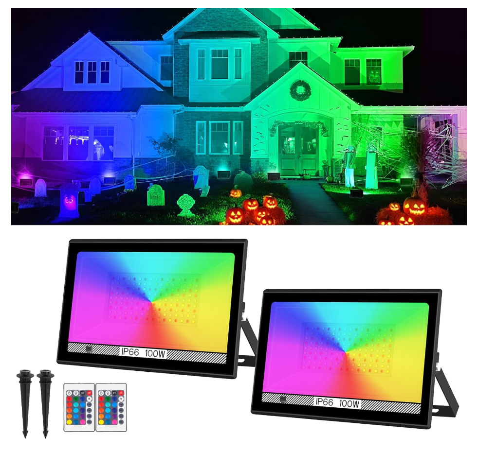 Y-Sun RGB Flood Light 100W WiFi RGBCW IP66 2 Pack