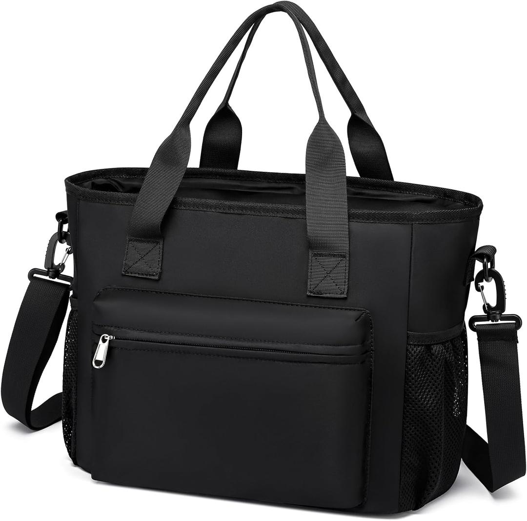 Insulated Lunch Box for Women Men Adults,Adjustable Shoulder Strap Reusable Lunch Bag for Office Work Picnic Camping Beach Outdoor Large Lunch Bag-Black