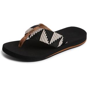 REEF Women's Sandals Spring Woven, Arch Support Flip Flops For Women (7, Pebble)