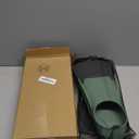 Gintenco Swim Fins, Kids Swim Training Fins for Lap Swimming, Travel Size Flippers with Mesh Bag, Silicone Swimming Fins for Kids Teens Adults Women Men (XL, US Men 8-9.5/ US Women 8.5-10), Green-Grey