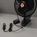 12 Volt Oscillating Fan, 6" Portable Car Fan With Car Cigarette Lighter, 360 Cooling Ventilation, Car DC Clip Fan, 12v Fan for Truck,RV,Car (Cord Length 5FT)