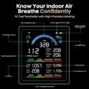 Air Quality Monitor Indoor, 10 in 1 Portable Smartair Quality Tester for CO2 | CO | TVOC | HCHO | Temp | AQI | PM0.3-1 Detection Suitable for Home, Cars, Plants, Pets and Hotels