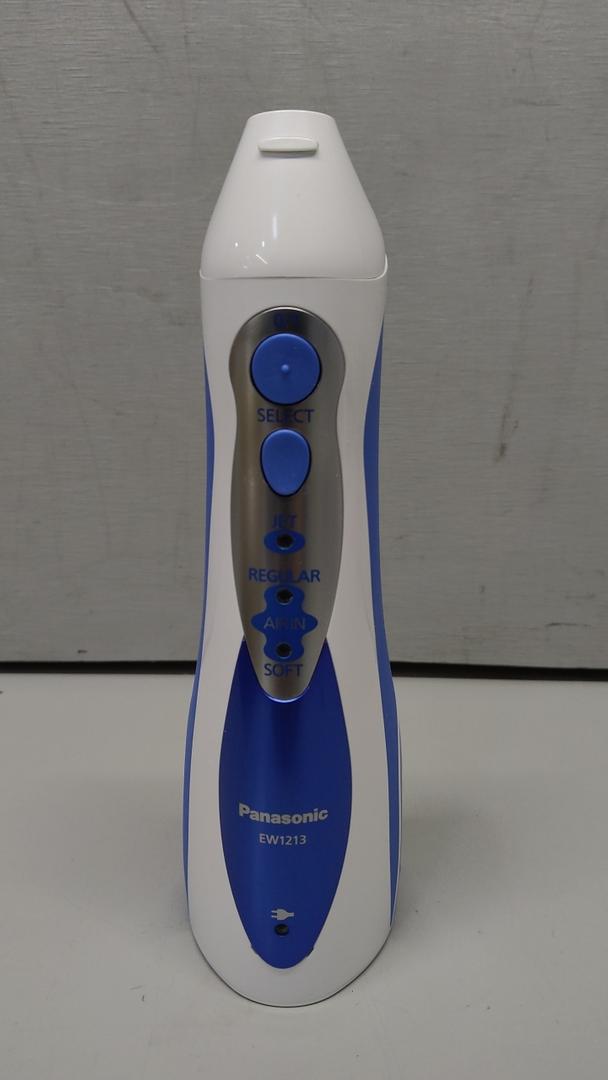 Panasonic Professional Water Flosser for Braces, 2-in-1 Cordless, Portable Oral Irrigator with Jet Nozzle & Tuft Brush, EW1213A, White