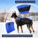 IECOii Extra Warm Reflective Adjustable Dog Jacket with Buckle Fleece Turtleneck for Dogs in Cold Weather XL