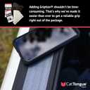 CATTONGUE GRIPS 2 Non-Abrasive Grip Tape Strips - Heavy-Duty, Waterproof Anti-Slip Tape for Furniture, Bathtubs, Frames, Gaming & More - Indoor & Outdoor Anti-Slip Solution (Black) (1-Pack)