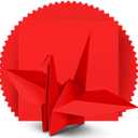 IOOLEEM Origami Paper, 200 Sheets, Red Origami Paper, 6 Inch Square, Double Sided Colored paper. (6 x 6 inch Standard Pack)