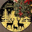 48 Inch Black Gold Christmas Tree Skirt Merry Christmas Tree Skirt with Snowflake Reindeer Elk Glitter Gold Short Plush Tree Mat for Winter Holiday Home Room Xmas Decorations Supplies
Brand: Woosytoo