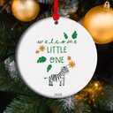 Welcome Little One Babys First Christmas Ornament Cute Zebra Themed Newborn Keepsake Ceramic Animal Nursery Decor 2025 (C12)