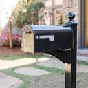 Architectural Mailboxes Landover Aluminum Mailbox Post, Black