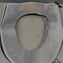 2 Pieces Thicker Bathroom Soft Toilet Seat Cover Pad with Handle Toilet Lid Cover Cushion Soft Thicker Washable Fits All Oval Toilet Seats Gray