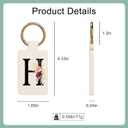 Letter A-Z Strong Magnetic Purse Holder Stylish Floral Design Handbag Hanger for Women Suitable for Table Tops Metal Wall Door Hinge Frame Shopping Cart Valentine's Day Gift Bag Charms