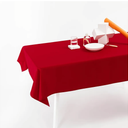 Home Brilliant Red Tablecloths for Rectangle Tables Table Cloth for 6 Foot Tables for Parties Buffet Picnic Camping Holiday Birthday Party Dinner Decor, 60x102, Red