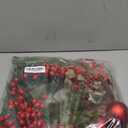 Christmas Swag for Front Door 49" Artificial Door Swag Xmas Decorative with Red Berries Xmas Balls Christmas Swags for Stair Fireplace Mantle Mailbox Window Holiday Decor