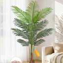 5.2 FT Artificial Plants Indoor, Tall Plant Palm Tree with Weighted Planter, Tropical Fake Tree with Realistic Leaves & Trunks for Home Office Living Room Bedroom Indoor Outdoor Decor (Green)