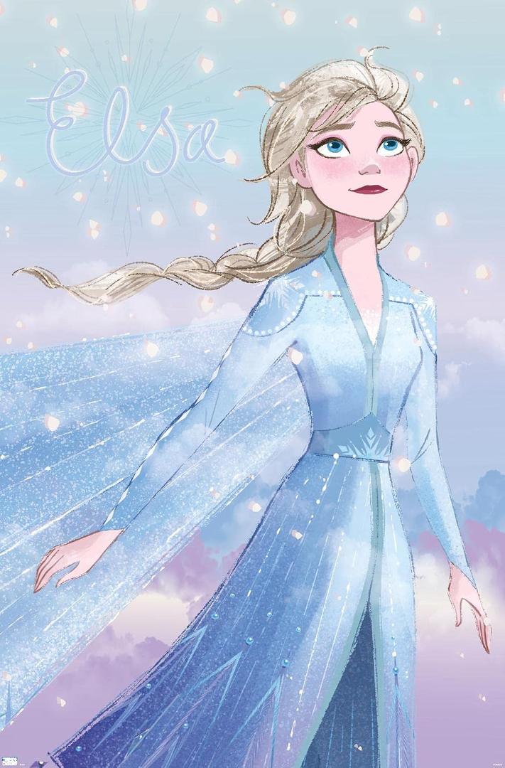 Trends International Disney Frozen - Elsa Glance Wall Poster, 22.375" x 34", Premium Unframed Version, 34"L x 22.4"W