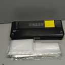 Bonsenkitchen Vacuum Sealer Machine | Compact Food Sealer for Kitchen Storage & Meal Prep | Multiple Modes | External Vacuum System | 5 Bags, Black