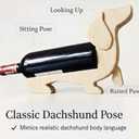 Dachshund Gifts for Women and Loved Ones. Solid Wood Dachshund Wine Bottle Holder. Dog mom Gifts. Dachshund Decor Wine Holder. Weiner Dog Gifts. (Natural)