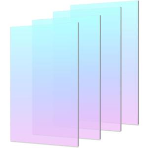 Iridescent Acrylic Sheets 8"x12" | 3mm Thick (1/8") | Rainbow Color-Changing Plexiglass | Perfect for Crafts, Signs, and Displays | 4-Pack | Lightweight & Durable | Scratch-Resistant