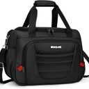 Underseat Carry On luggage Bag Airplanes Personal Item Bags Weekender Overnight Travel Tote Bag Shoulder Small Softside Carry on Luggage Travel Duffel Bags For Men Women -16 IN Black