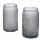 Tabletops Gallery Snowflake Soda Can Glass Set - Gray