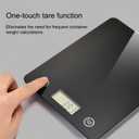 Digital Kitchen Scale, Food Scale with Tempered Glass, Grams and Ounces, 1g High Accuracy for Baking, Cooking, Food (Black Glass)