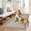 Ileading Indoor Door Mat 3x5ft Absorbent Dog Mats for Muddy Paws,Machine Washable Small Living Room Area Rug with Non-Slip Rubber Backing Low-Profile Inside Carpet for Hallway, Kitchen