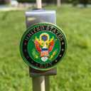 Army Veteran Grave Marker Flag Holder, US Military Grave Marker Flag Holder with 12x18 Inch U.S. Flag for Cemetery Graveside Decoration, military burial flag holder for cemetery, Decorative Garden Stake For Yard, Military Tribute for Fallen Soldiers and Patriotic Gravesite (U.S. Army)