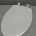 Bemis 7300SLEC Slow Close Toilet Seat, Easy Clean Hinges and Durable Plastic Seat, Made in USA, Elongated, White