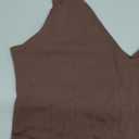 SAUNGKUAI Womens Bodysuit Sexy Plunge Deep V Neck Backless Sleeveless Tank Thong Body Suits Outfits for Going Out (Large, Coffee)