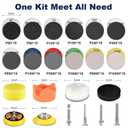 189 PCS 2 Inch Sanding Discs, GOH DODD Hook and Loop Sanding Pads 60 to 10000 Grit Wet Dry Sandpaper with 1/8" 1/4 Shank, Backing Pad, Polishing Pads and Interface Pad for Auto Metal Resin Wood
