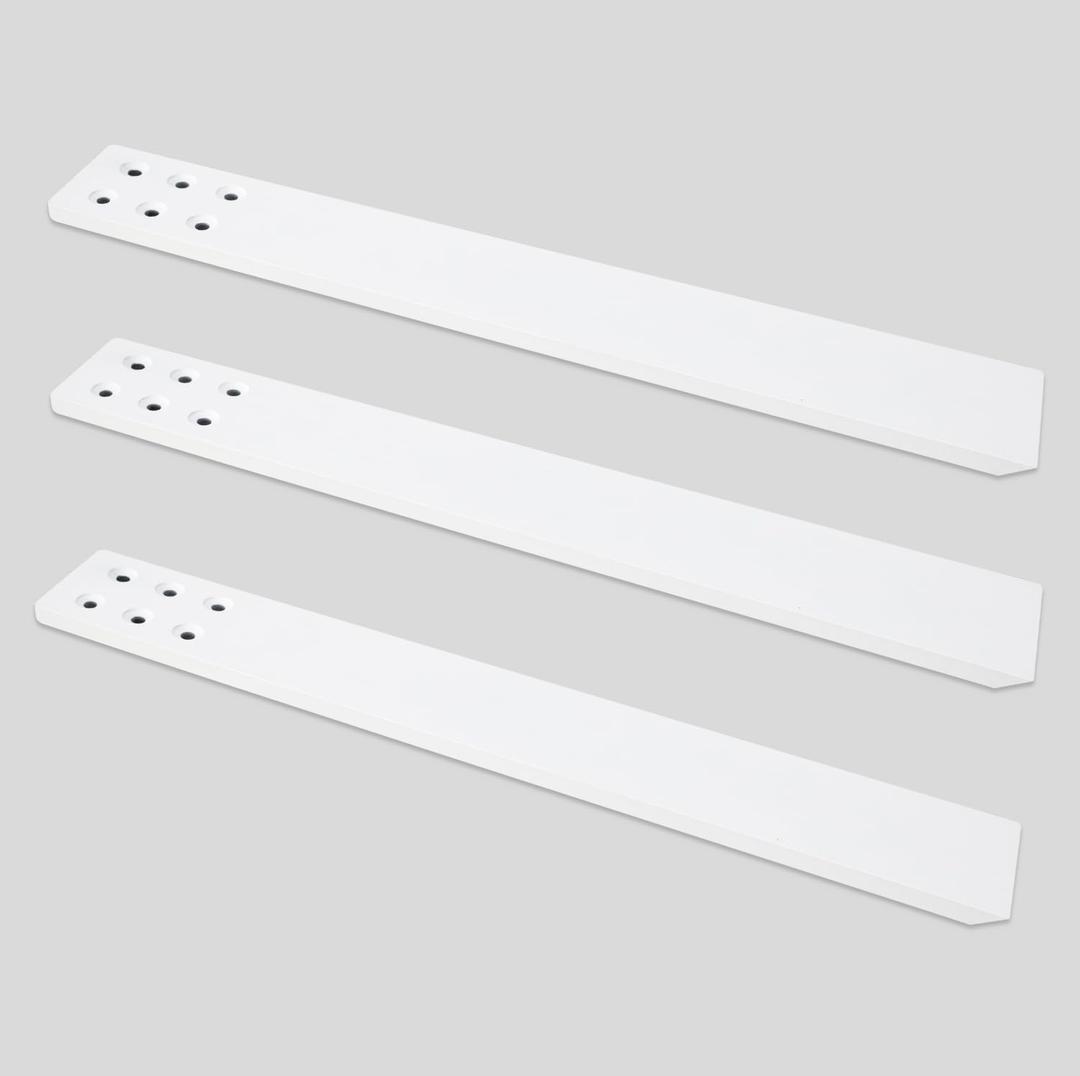 Countertop Support Bracket 3 Pack 20" Lx 2.5" W Hidden White Knee Wall Support Countertop Bracket 3/8" Thick Heavy Duty for Quartz/Granite/Wood/Concret Countertops Screws Included
