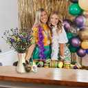 Mardi Gras Table Decor, 20 Pack Glitter Berry Stems Mardi Gras Decorations for Tree, Artificial Flowers Mardi Gras Picks for Wreath, Mardi Gras Tree Ornaments, Mardi Gras Gifts