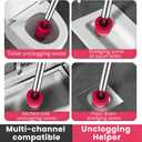 Toilet Plunger,Bathroom Plunger, High Pressure Toilet Auger,Powerful Air Drain Unclogger and Toilet Clog Remover, Toilet Plunger for Sinks and Clogged Pipes