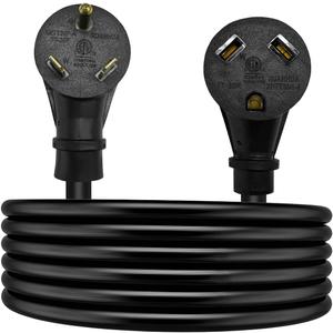 STRIGHT 10FT RV Extension Cord 30 Amp, RV Power Extension Cord NEMA TT-30P Male to TT-30R Female Heavy Duty 10 Gauge STW 3-Wire for RV Trailer Campers 125V, 3750W, ETL Listed (10FT 30AMP)
