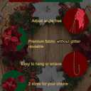 vensovo 5 Inch Red Christmas Poinsettia Flowers for Tree - 12PCS Deep Red Christmas Tree & Wreath Floral Decorations for Holiday DIY, Gift Wrap & Home Decor