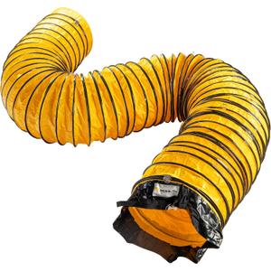 MOUNTO 25FT PVC Flexible Duct Hosing for Exhaust Fan (12inch w/o bag)