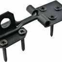 Renovators Supply Manufacturing Door Lock Latch 3 in. Black Wrought Iron Hasp Latch Garage Barn Door Lock with Mounting Hardware