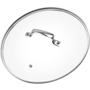 10 Inch Tempered Glass Pan Lid, 10" Glass Covers for Pots, Frying Pan, Pans and Skillets, [1Set], Clear