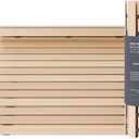 NativeSkins Faux Bamboo Shower Mat (Beige), Non-Slip Safety Lining, Waterproof, Quick-Drying, Eco-Style Slatted Bath Mat for Spa, Sauna - Medium 16.9 x 25.2 inches