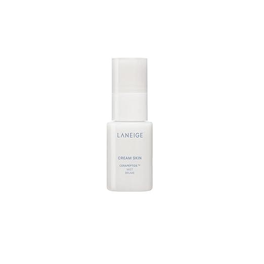 LANEIGE Cream Skin Toner & Moisturizer Mini Mist Spray: Lightweight Refillable Korean Milky Toner with Ceramide & Peptide for Hydration, Firming, & Barrier Support